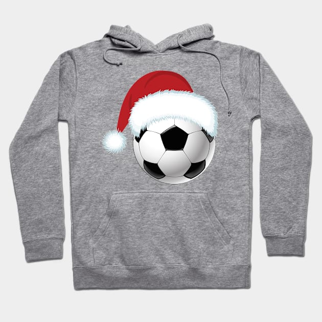 Santa Soccer Christmas Hoodie by CafePretzel